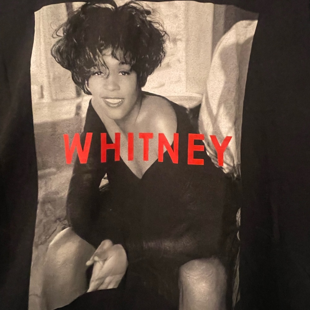 Whitney Houston black tee. 2X